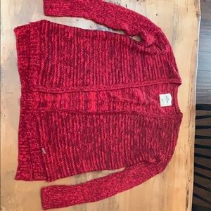 Red marbled cardigan